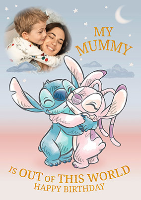 Stitch & Angel My Mummy Birthday Photo Card