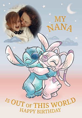 Stitch & Angel My Nana Birthday Photo Card