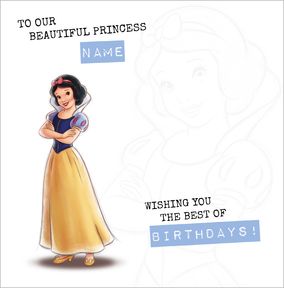 Disney Princess Snow White Personalised Granddaughter Card