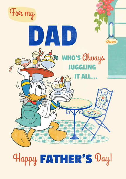 Donald Duck - Multitasking Dad Father's Day Photo Card