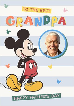 Mickey Mouse - Best Grandpa Happy Father's Day Photo Card