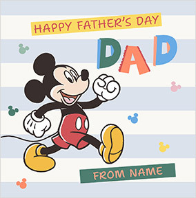 Mickey Mouse - Happy Father's Day Dad Square Card