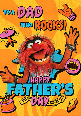 The Muppets - Dad Who Rocks Happy Father's Day Card