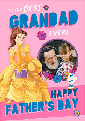 Princess Belle - Happy Father's Day To The Best Grandad Photo Card