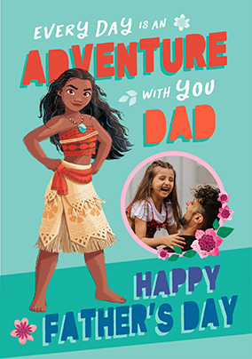 Princess Moana - Everyday Adventure Happy Father's Day Photo Card