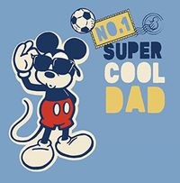 Tap to view Mickey Mouse Cool Dad Square Father's Day Card