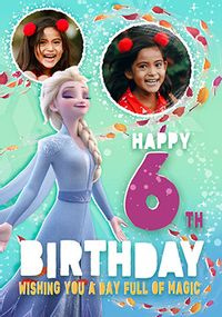 Tap to view Frozen Elsa 2 Photo 6th Birthday Card