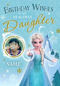 Tap to view Frozen Elsa Daughter Birthday Photo Card