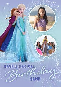 Tap to view Frozen Anna & Elsa 2 photo Magical Birthday Card