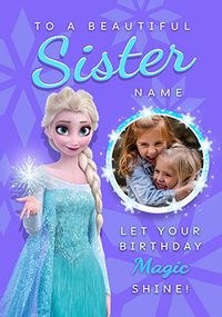 Tap to view Frozen Elsa Sister Birthday Photo Card