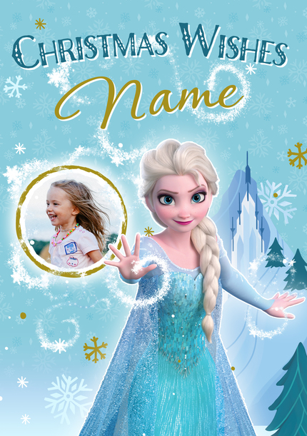 Frozen Elsa Christmas Photo Card