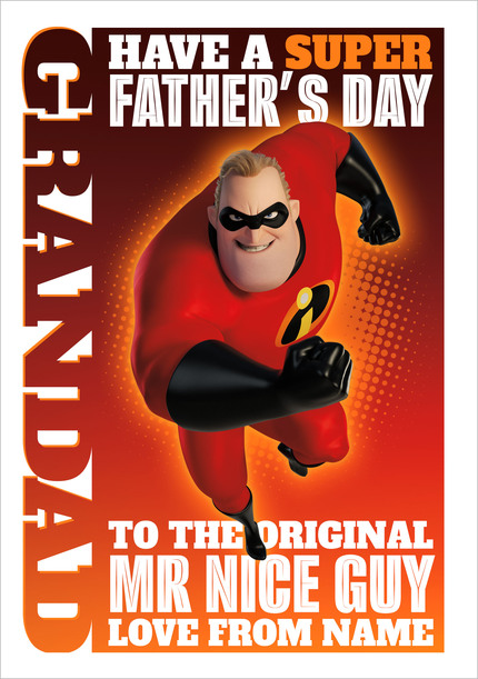 The Incredibles -Grandad Super Father's Day Card