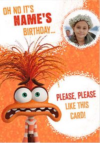 Tap to view Inside Out - Anxiety Photo Upload Birthday Card