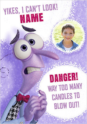 Inside Out - Fear Photo Upload Birthday Card