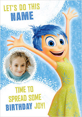 Inside Out - Joy Photo Upload Birthday Card