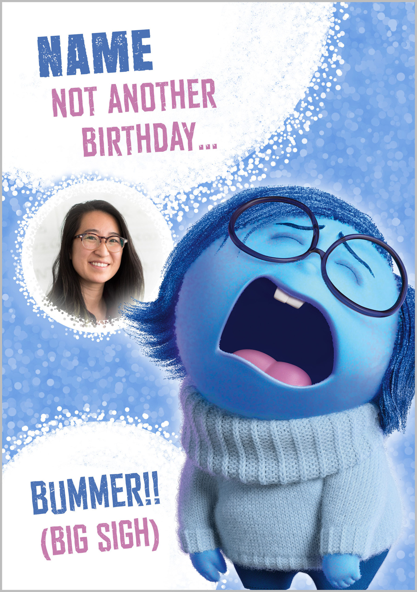 Inside Out - Sadness Photo Upload Birthday Card