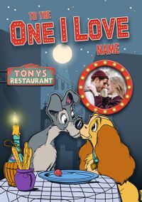 Tap to view Lady And The Tramp One I Love Anniversary Photo Card