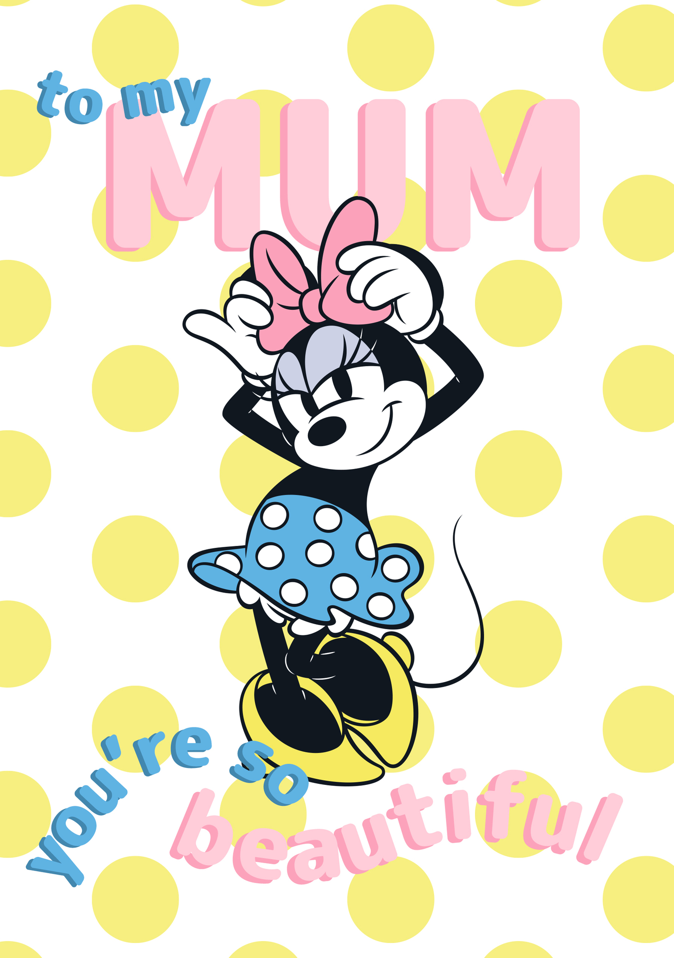 Disney Minnie Mouse So Beautiful Mothers Day Card