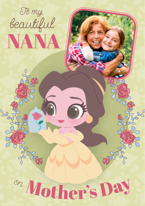 Disney Belle Fairy Tale Princess Photo Mothers Day Card