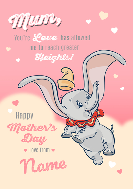 Dumbo Mum Mother's Day Card