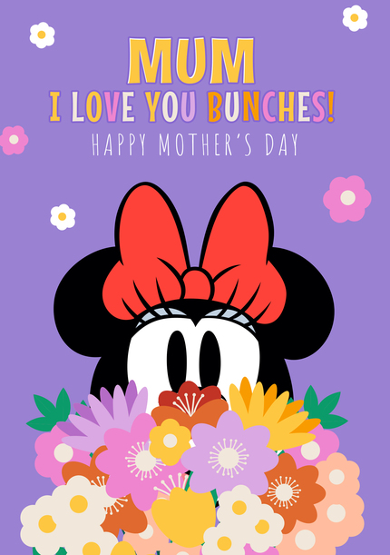 Minnie Mouse Mum Love You Bunch Mother's Day Card