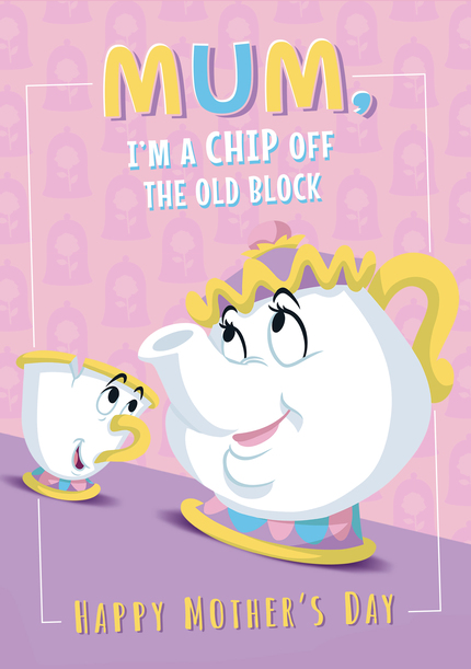 Mrs Potts and Chip Mother's Day Card