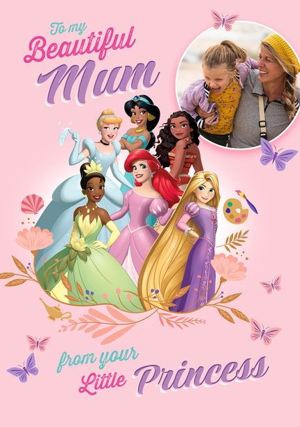 Disney Princesses From Your little Princess Mother's Day Photo Card