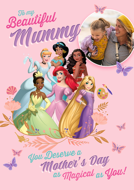 Disney Princesses Mummy Mother's Day Photo Card