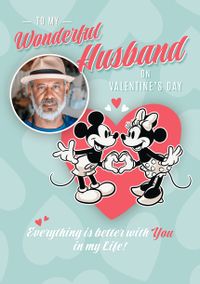 Tap to view Mickey & Minnie Husband Valentine's Day Photo Card