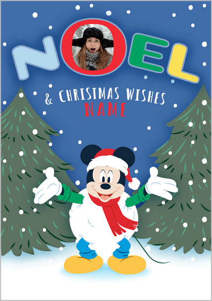 Mickey Mouse Noel Christmas Photo Card