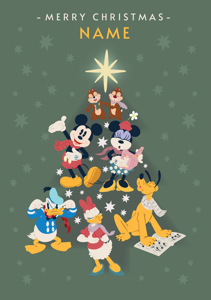 Mickey & Friends Merry Christmas Card