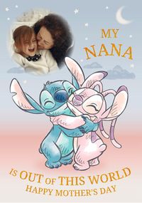Tap to view Disney Stitch Out of This World Nana Mothers Day Card