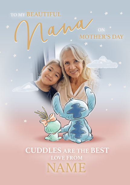 Stitch Beautiful Nana Mother's Day Photo Card