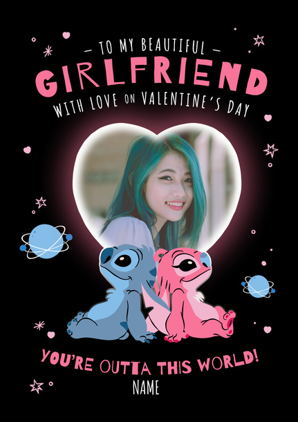 Stitch Girlfriend Valentine's Day Photo Card