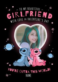 Tap to view Stitch Girlfriend Valentine's Day Photo Card