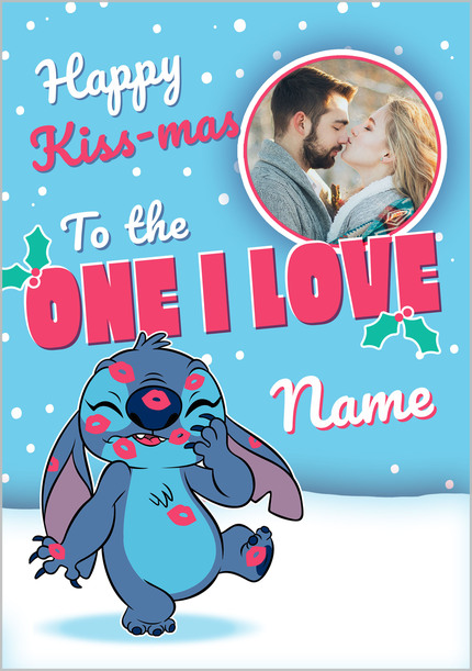 Stitch To The One I Love Christmas Photo Card