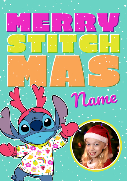 Stitch Christmas Photo Card