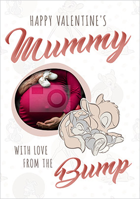 Happy Valentine's Day From The Bump Bambi Photo Card