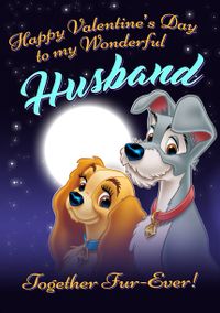 Tap to view Disney Lady and the Tramp Husband Valentines Card