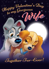Tap to view Disney Lady and the Tramp Wife Valentines Card