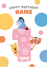 Tap to view Winnie The Pooh Age 1 Birthday Card