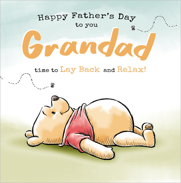 Winnie The Pooh - Dad Happy Father's Day Square card
