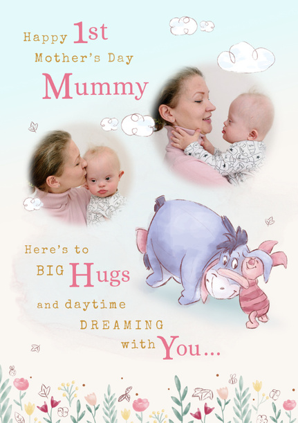 Winnie The Pooh Mummy's First Mother's Day 2 Photo Card