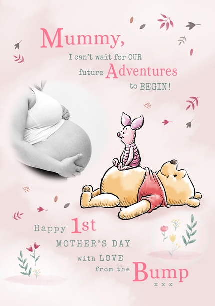 Winnie The Pooh From The Bumb Mother's Day Photo Card