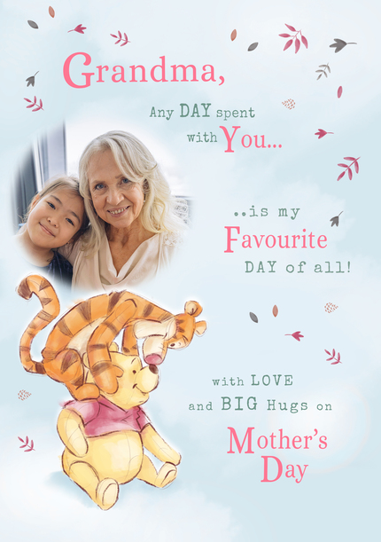 Winnie The Pooh Grandma Mother's Day Photo Card