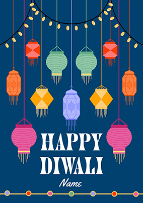 Lanterns Happy Diwali Card