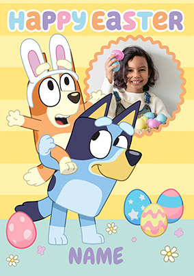 Bluey Happy Easter Photo Card