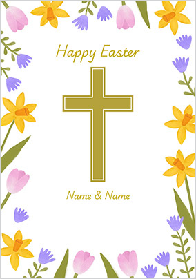 Easter Cross Personalised Card