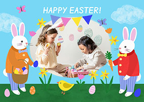 Easter Bunny Hunt Photo Upload Card