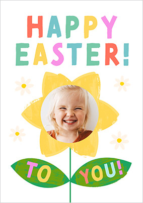 Happy Easter to You Daffodil Photo Card